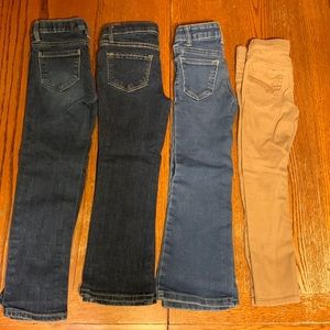 4 pairs of size 5 jeans. Great condition!